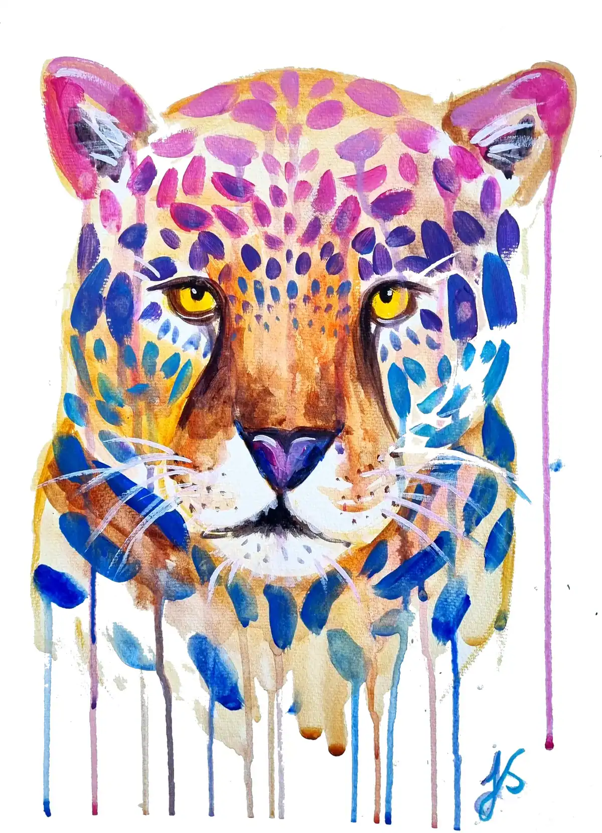 Leopard painting
