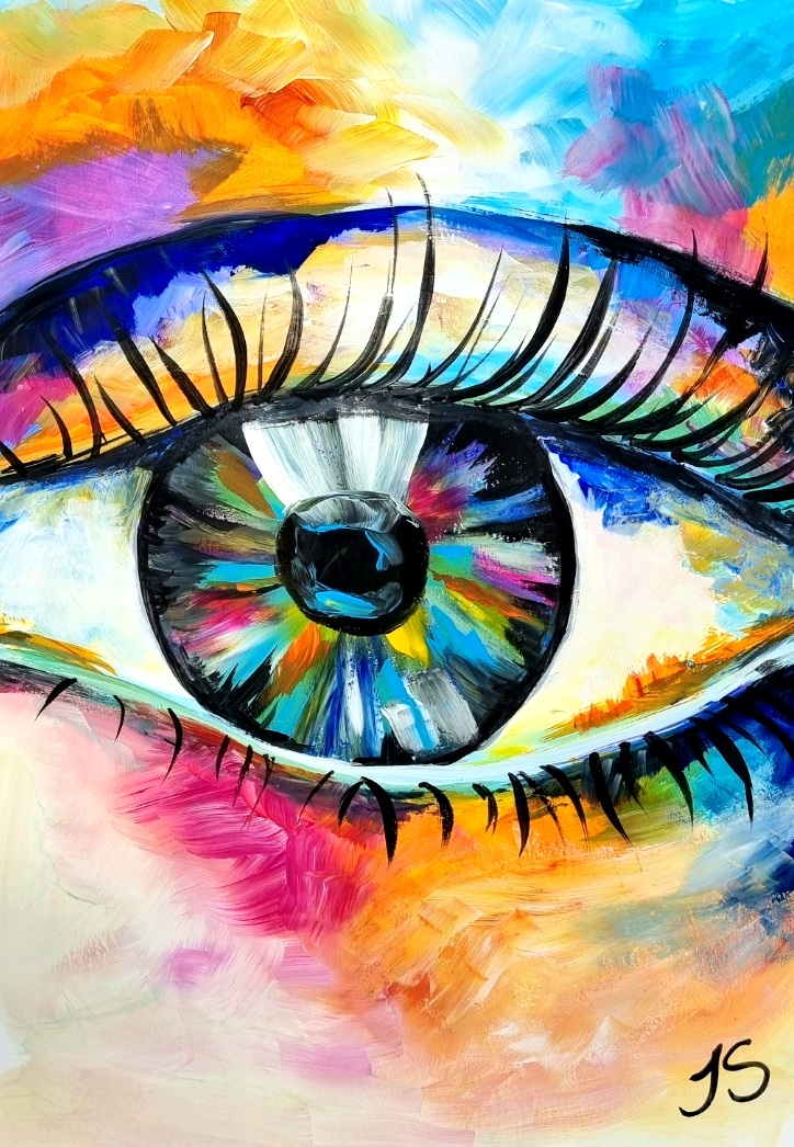 Colourful Eye painting