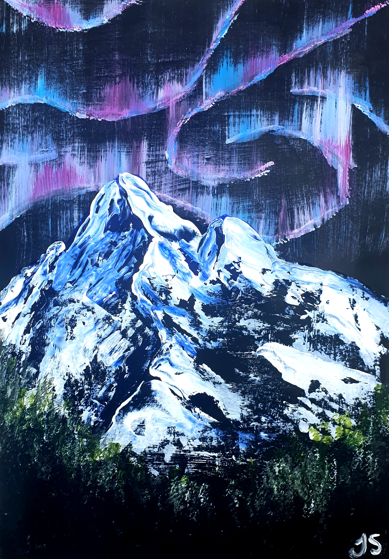 Northern Lights painting