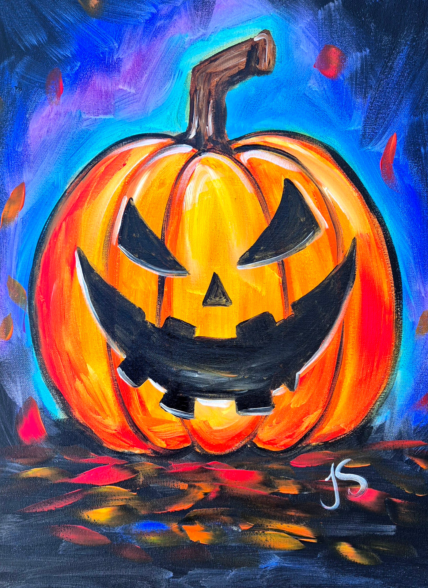 Spooky Pumpkin painting