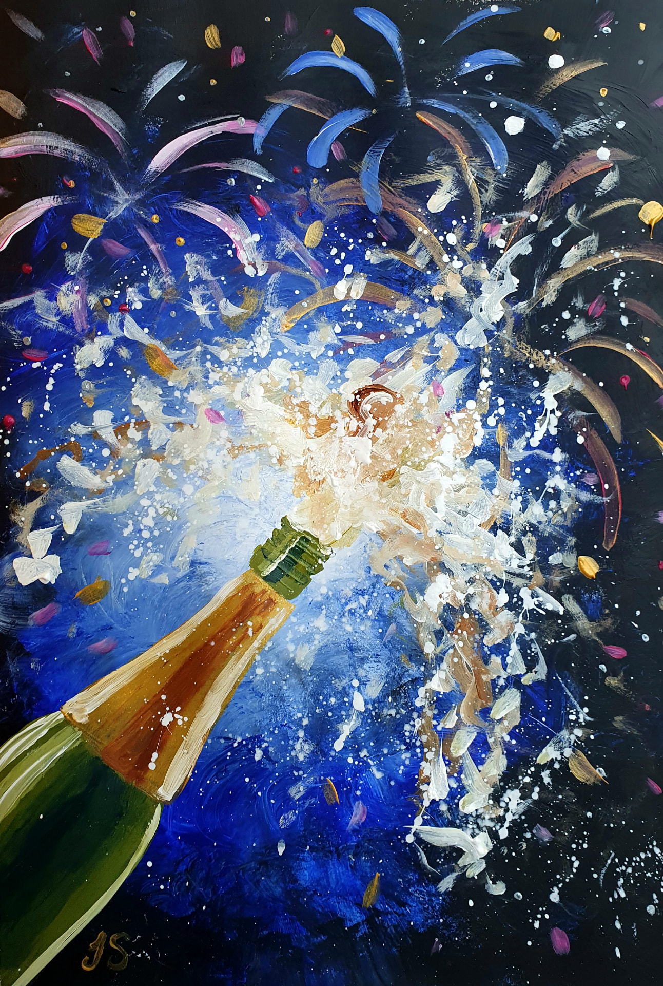 Champagne Celebrations painting