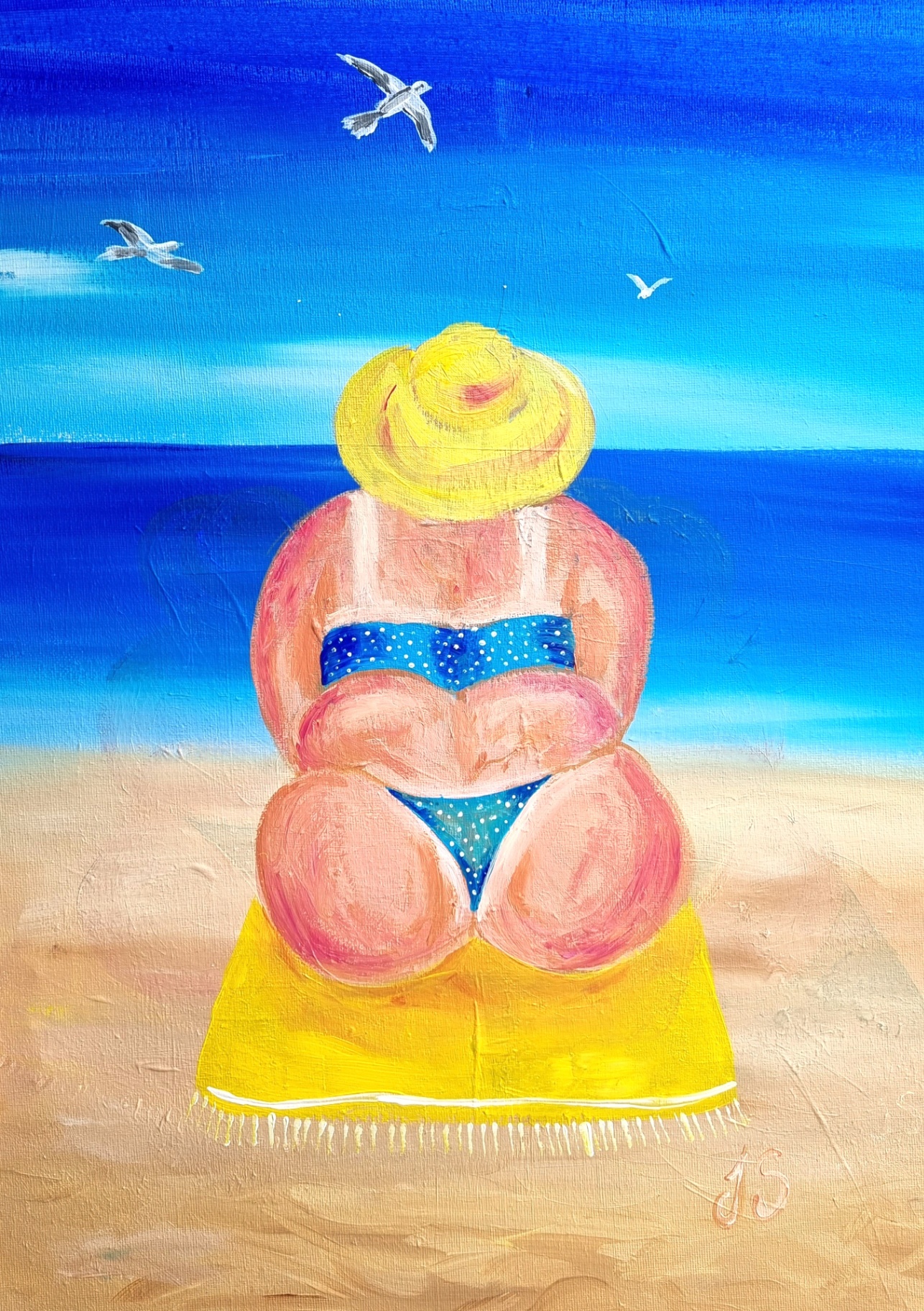 Beach Babe painting