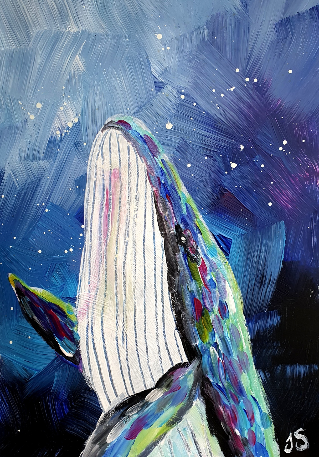 Blue Whale painting
