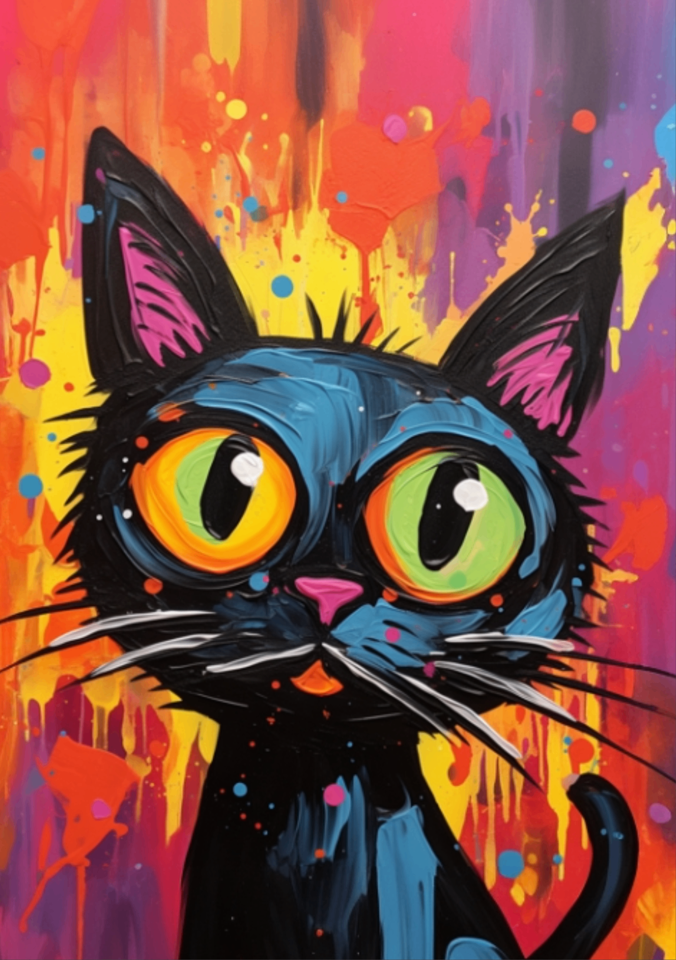 Spooky Kitty painting