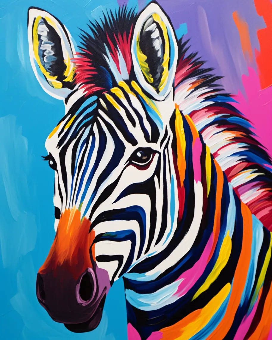 Zebra painting