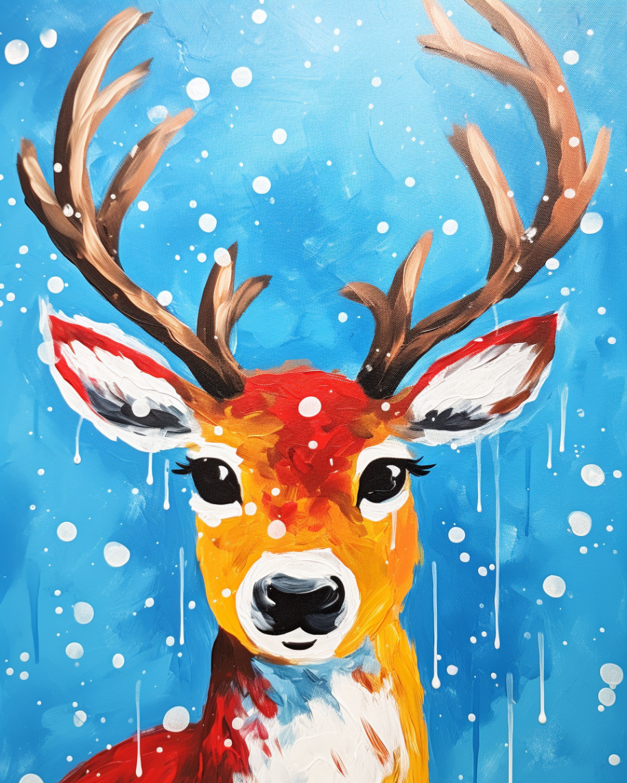 Cute Reindeer painting